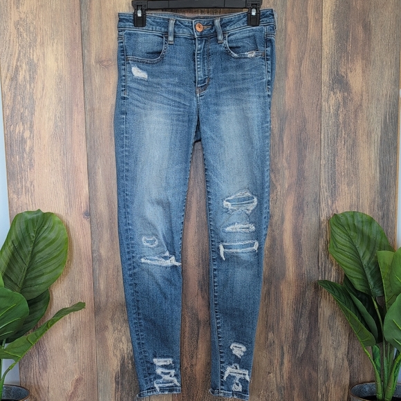 American Eagle Outfitters Denim - American Eagle Super Stretch Distressed Jegging Jeans 6 C672